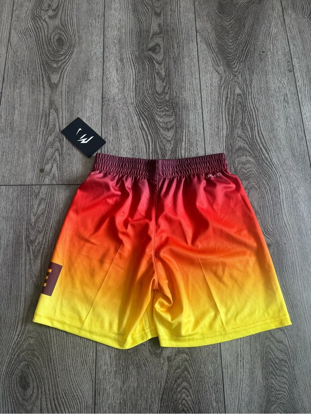 Nike Gradient Red to Yellow Athletic Shorts